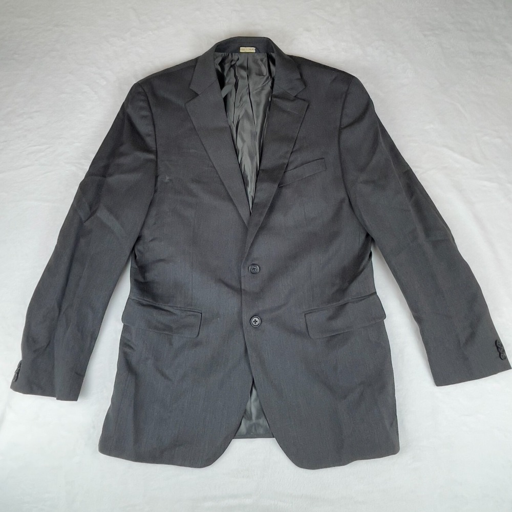 Banana Republic Blazer Jacket Mens 40R Gray Lined Notch Lapel Vented Modern‎ Fit